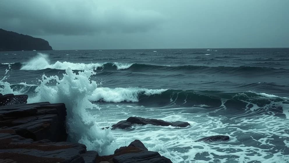 Hela havet stormar när väder växter